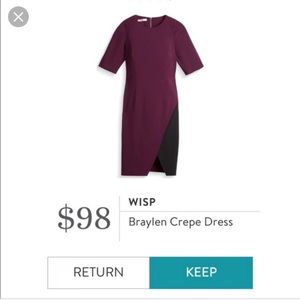 Wisp Braylen Crepe Dress NWT